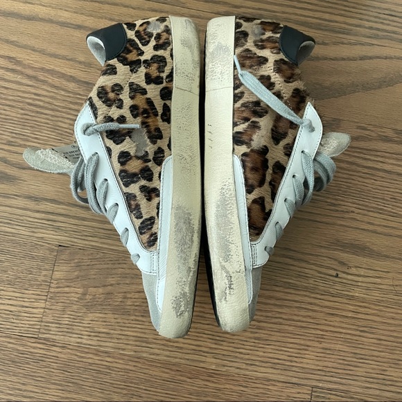 SOLD 🔴 On E🅱️. Golden Goose superstar distressed leopard calf hair sneakers - Picture 6 of 12